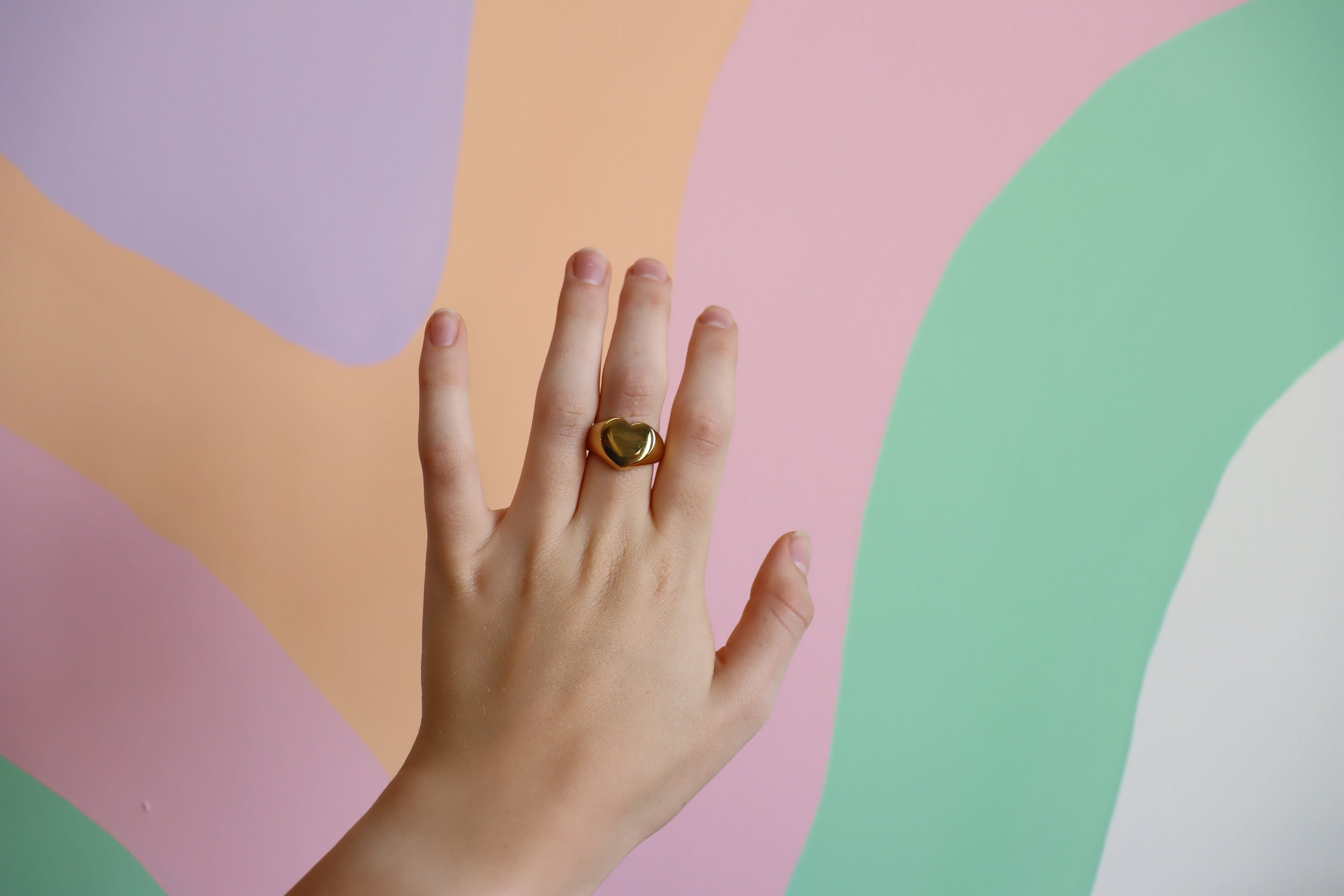 Chunky Heart Titanium Ring