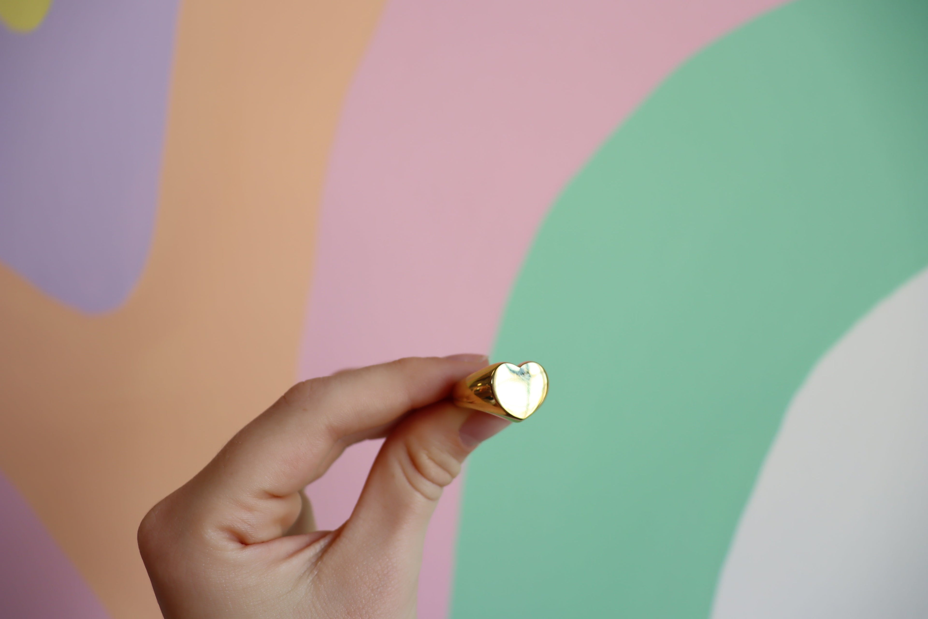 Chunky Heart Titanium Ring