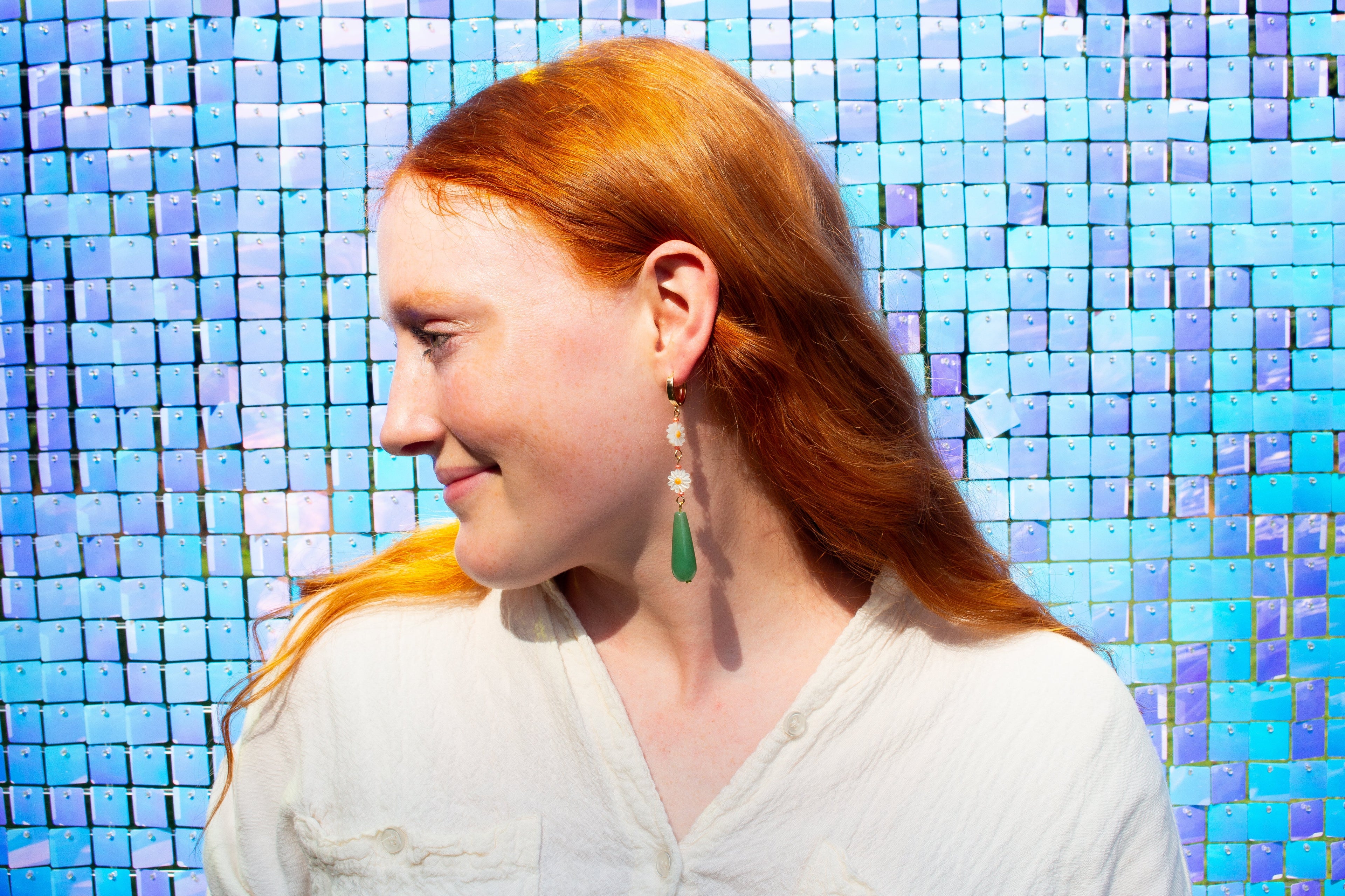 Flower Pearl Dainty Earrings