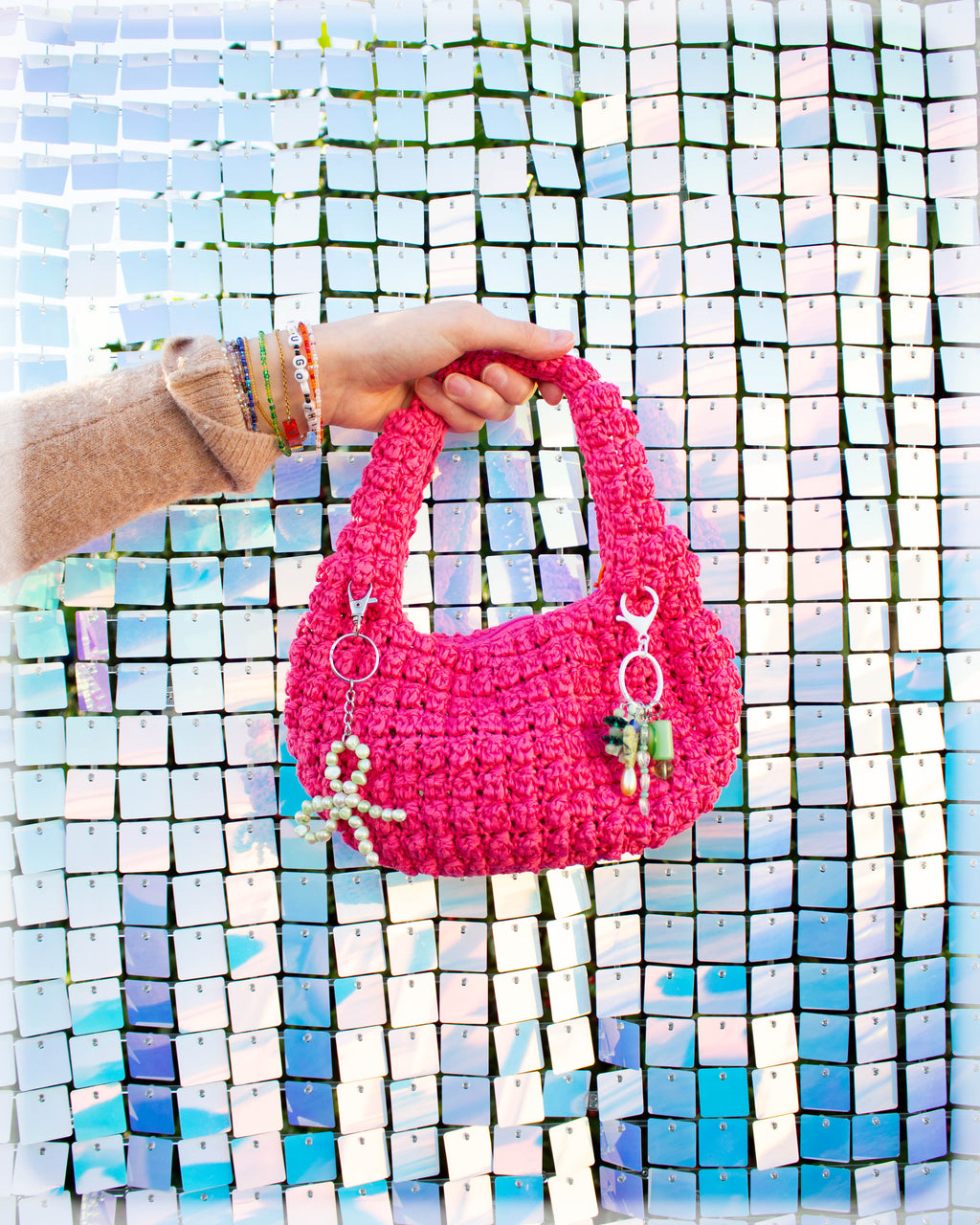 Pearl-fect Bow Bag Charm