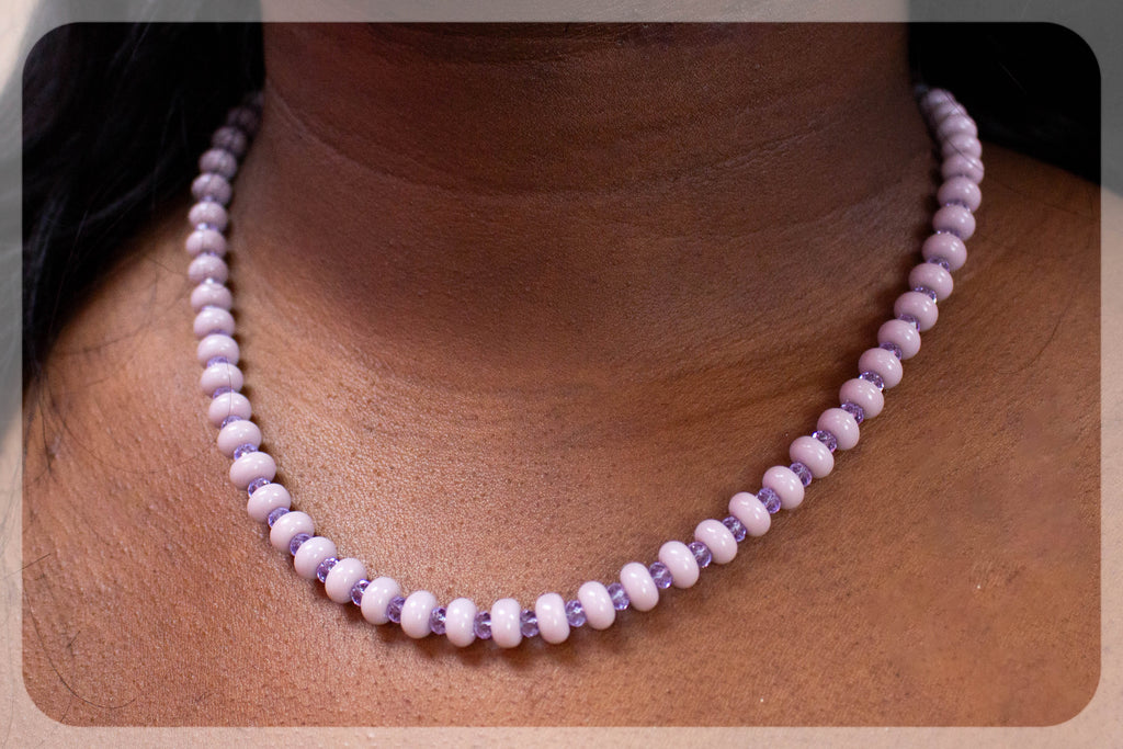 Precious Purple Beaded Necklace