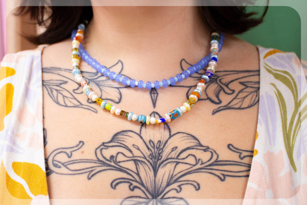 Blue Bliss Beaded Necklace