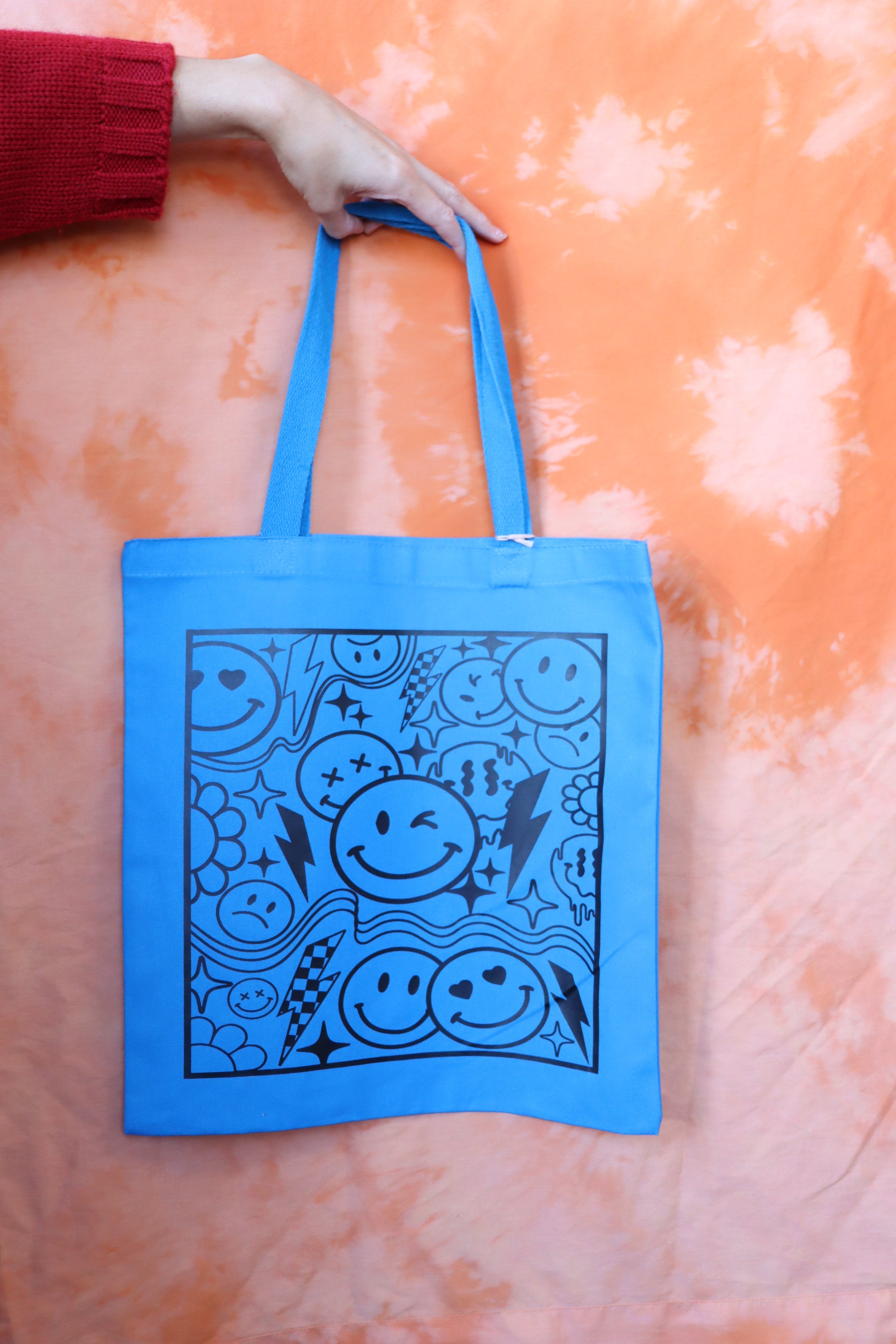 Colorful Graphic Print Tote bags