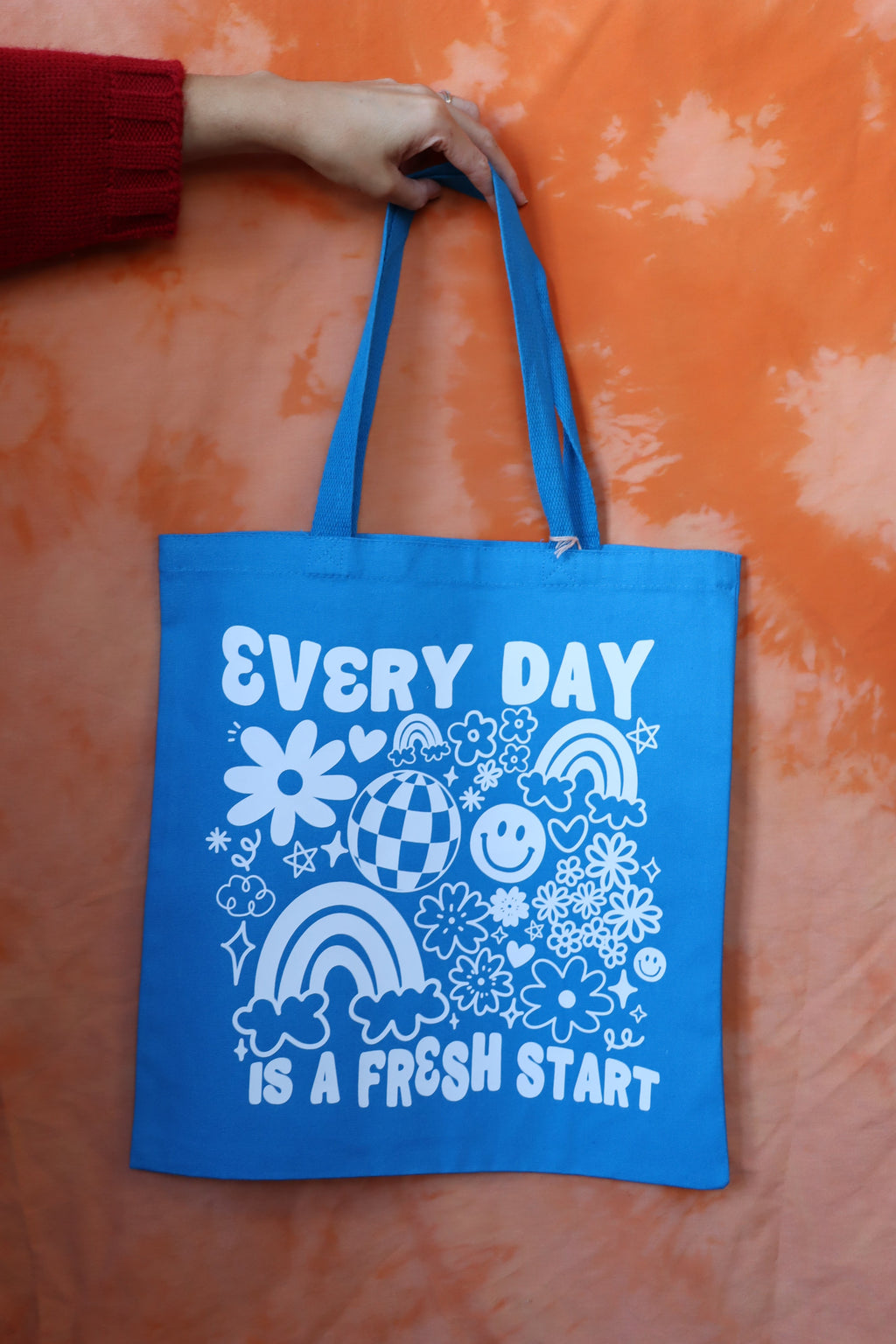 Colorful Graphic Print Tote bags
