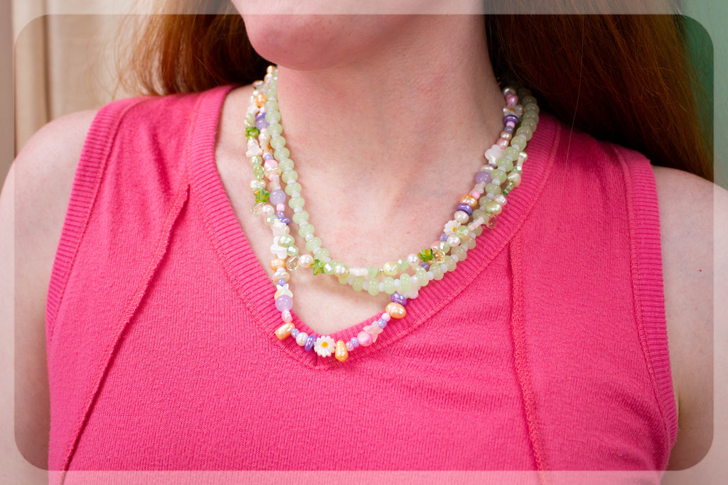 Gentle Green Beaded Necklace