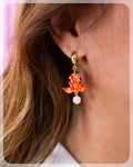 Glass Speckled Octopus Earrings