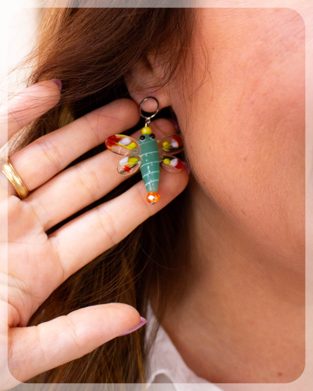 Glass Dragonfly Earrings