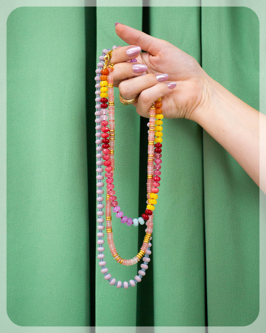Blue Bliss Beaded Necklace