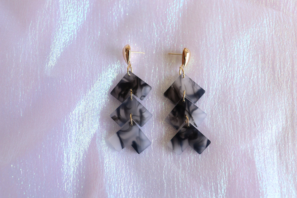 Smokey Geo Earrings