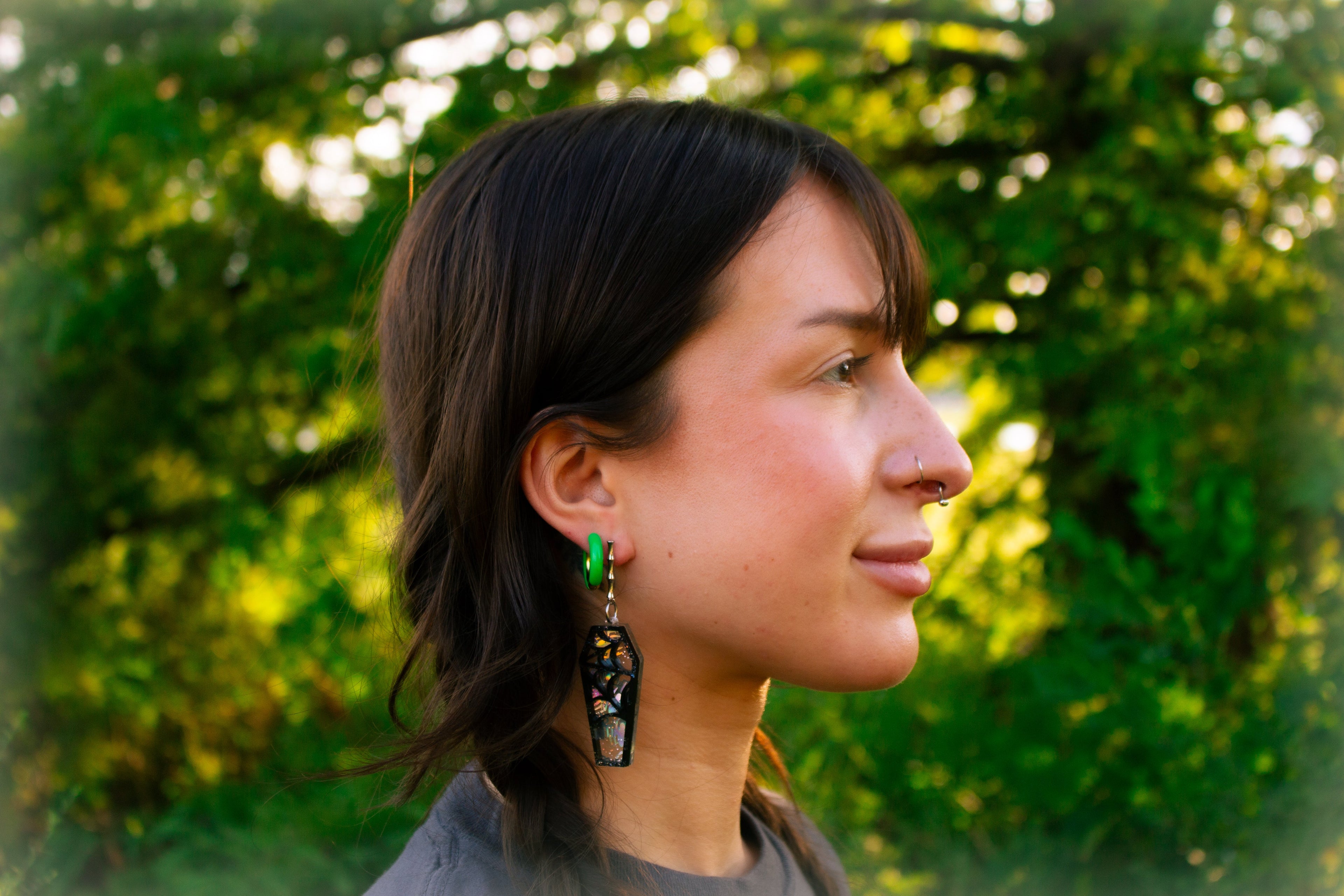 "I'm an Autumn" Titanium Hoop Earrings