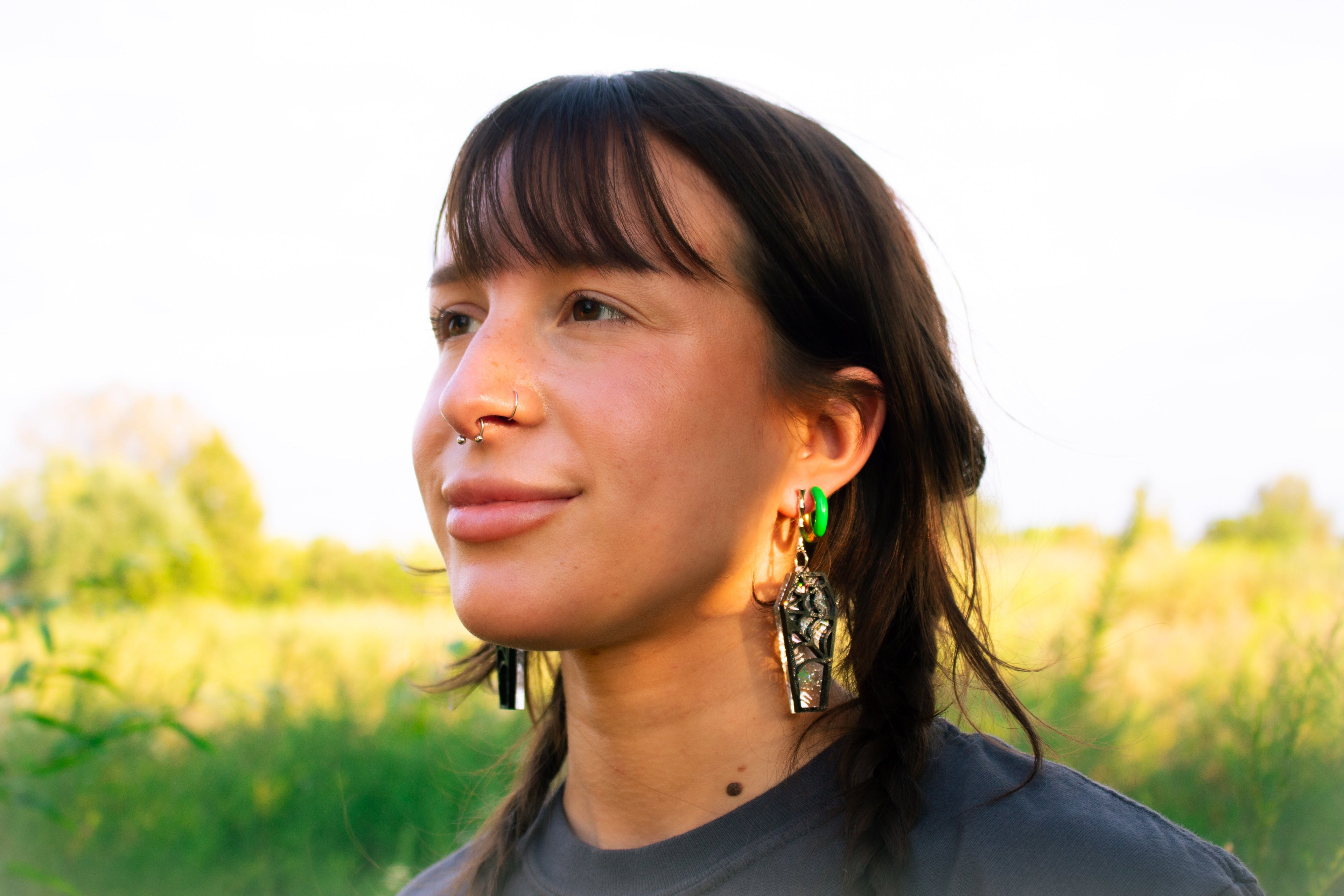 "I'm an Autumn" Titanium Hoop Earrings