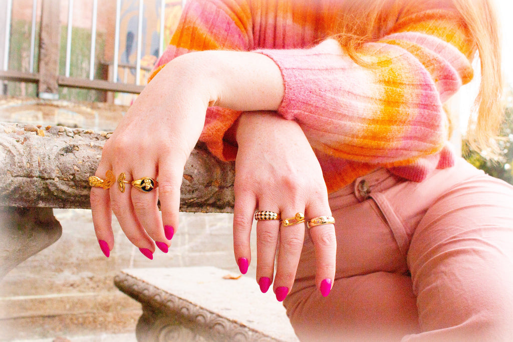 Angels Watching Over You-Titanium Ring