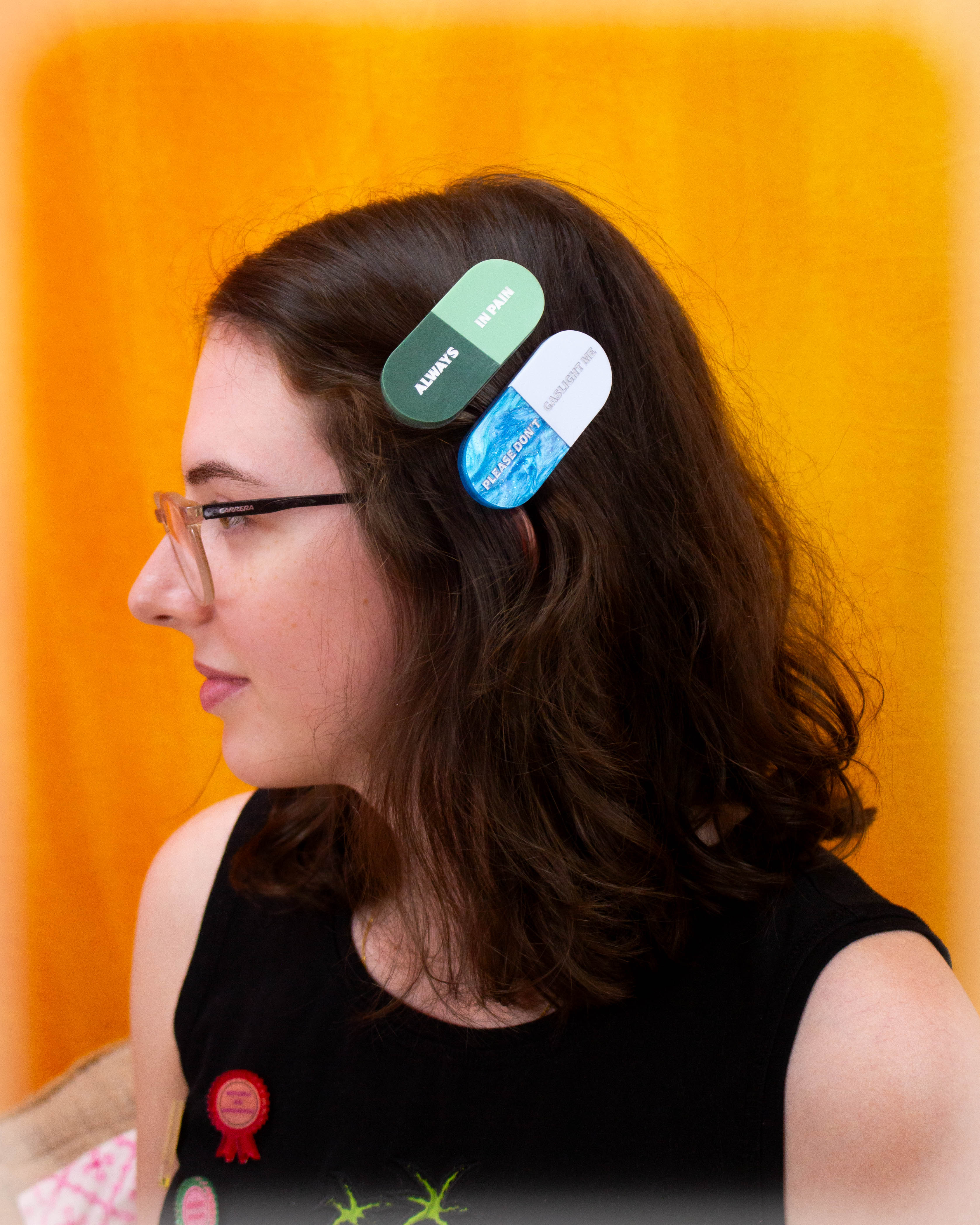 "Please Don't Gaslight Me" Pill Barrette