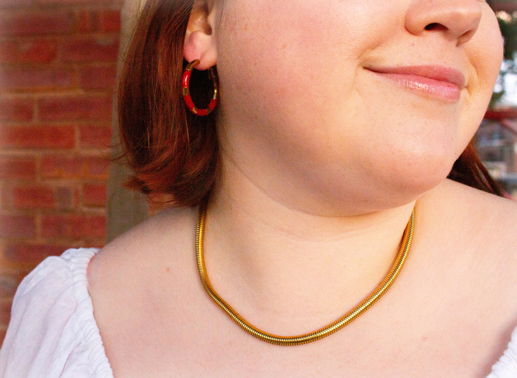 The Brooklyn-Titanium Hoop Earrings