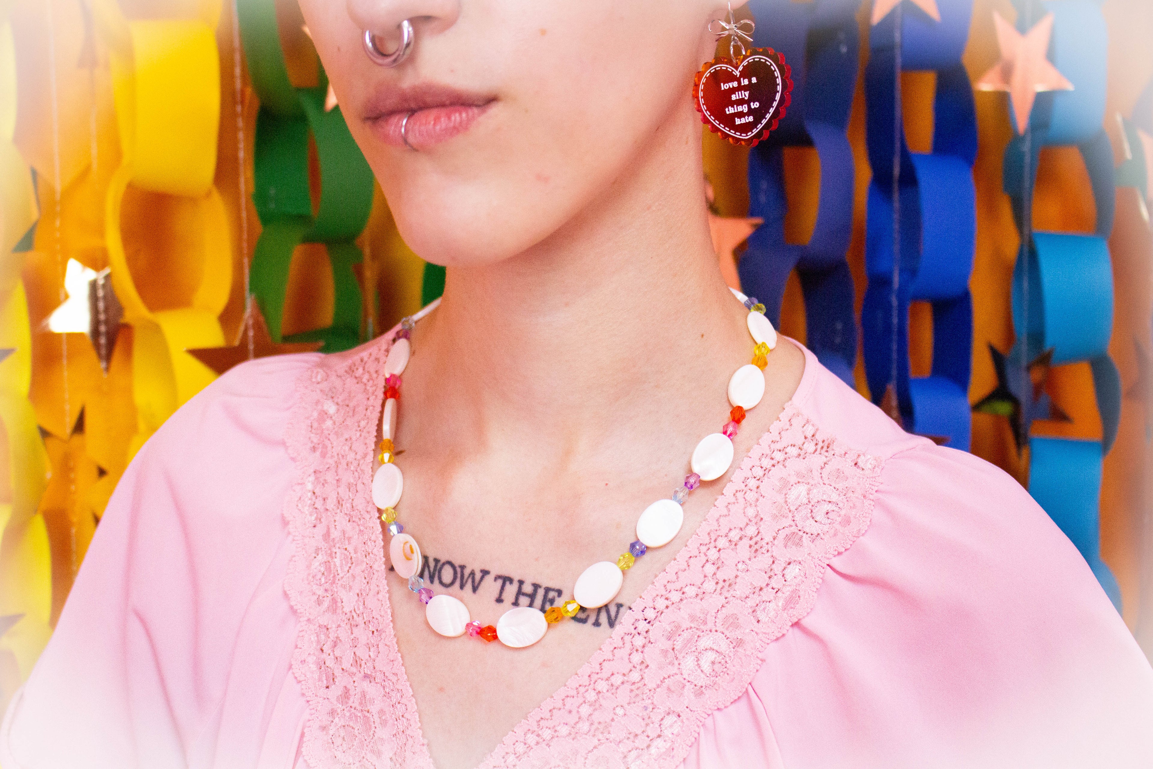 "Love is a Silly Thing To Hate" Acrylic Earrings
