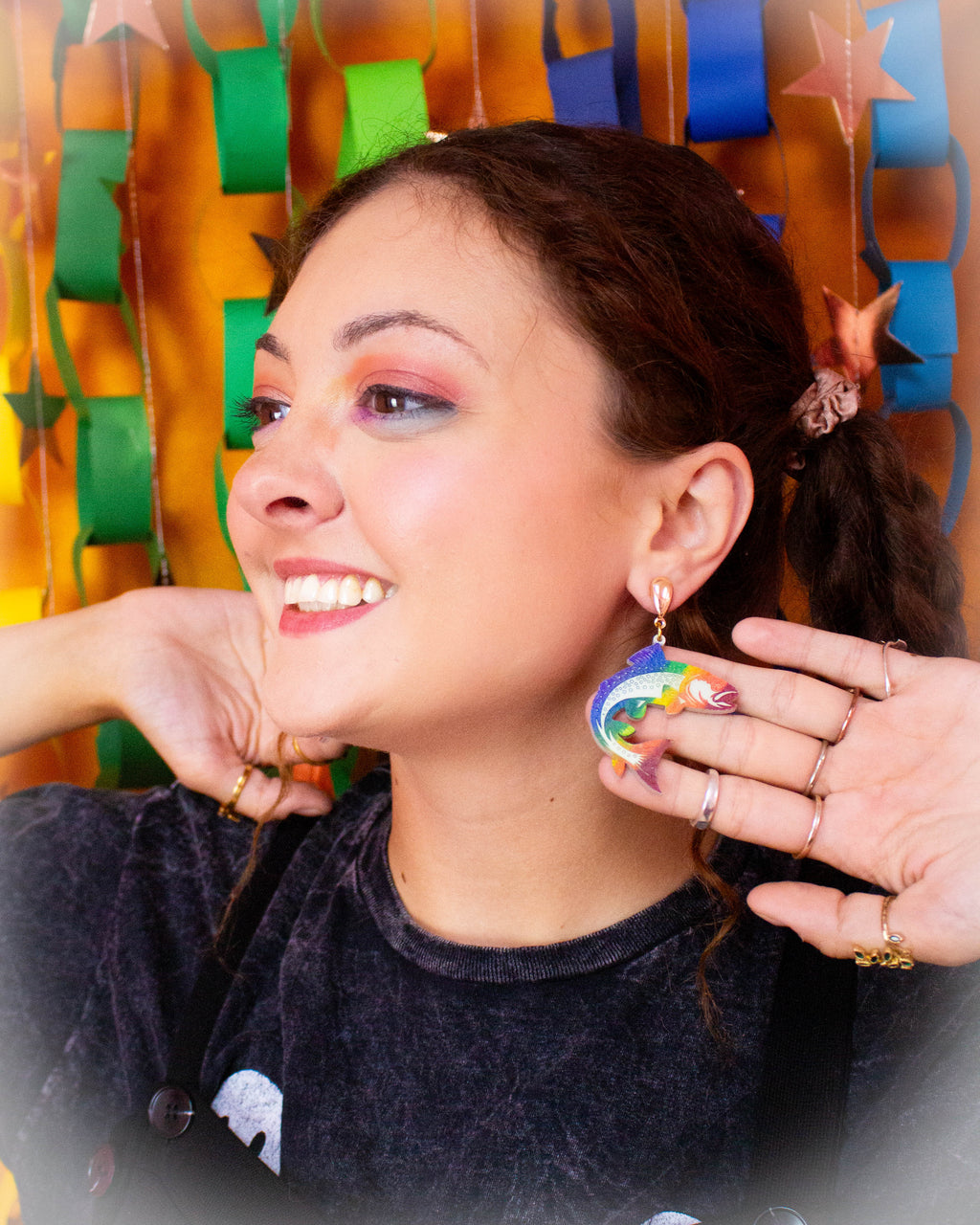 Rainbow Trout Earrings
