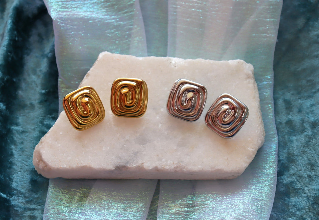 Titanium Chunky Spiral Studs