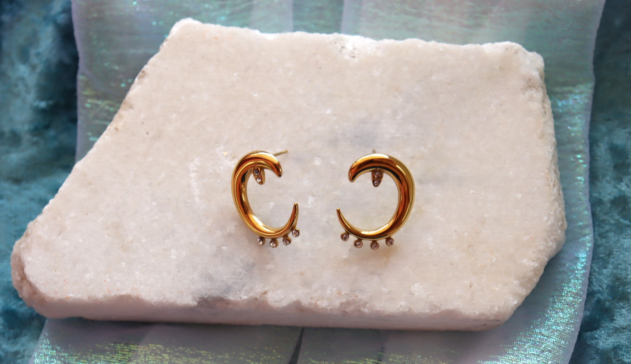 Shimmering Moon Titanium Earrings