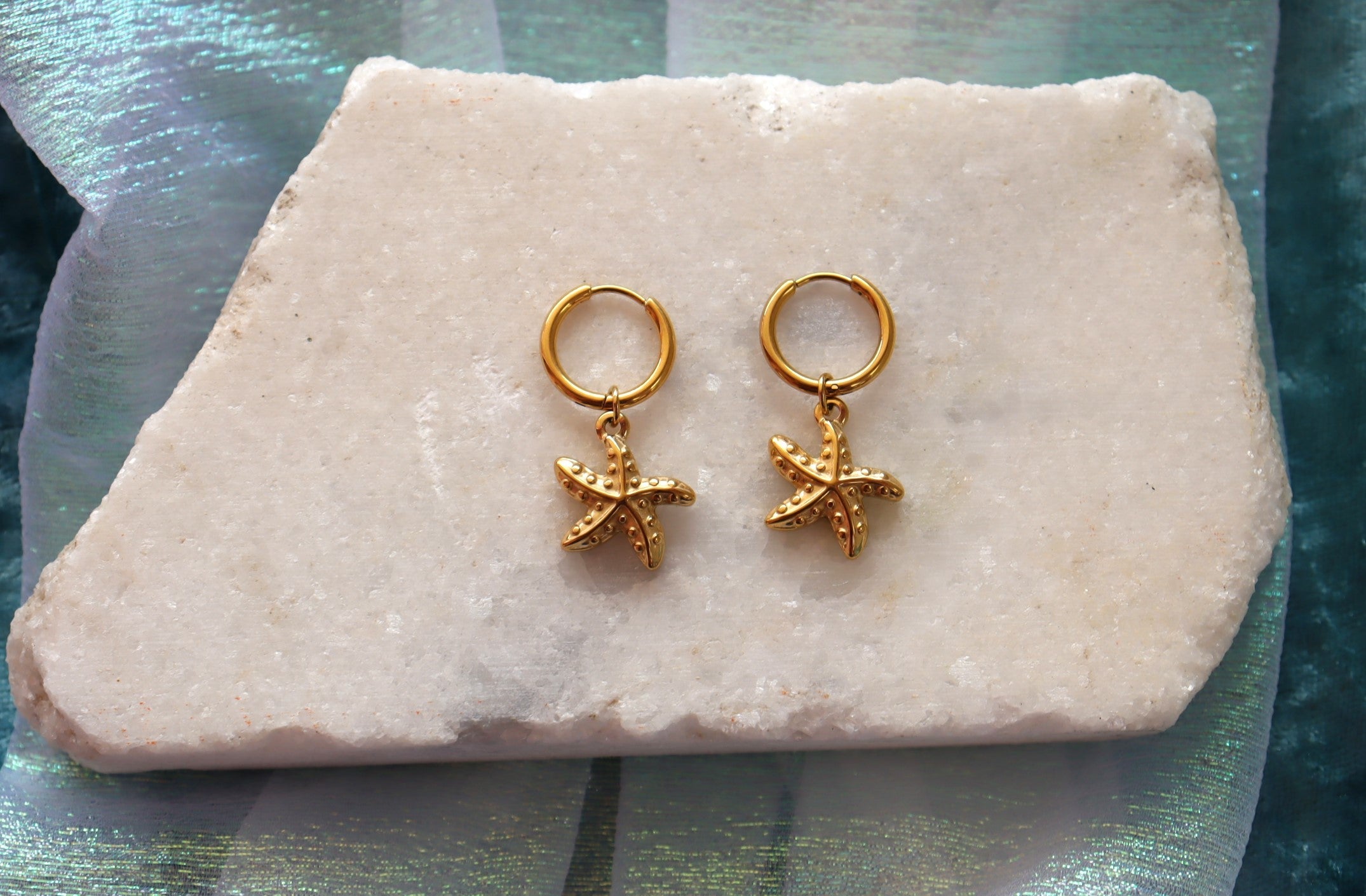 Mermaid Titanium Charm Earrings