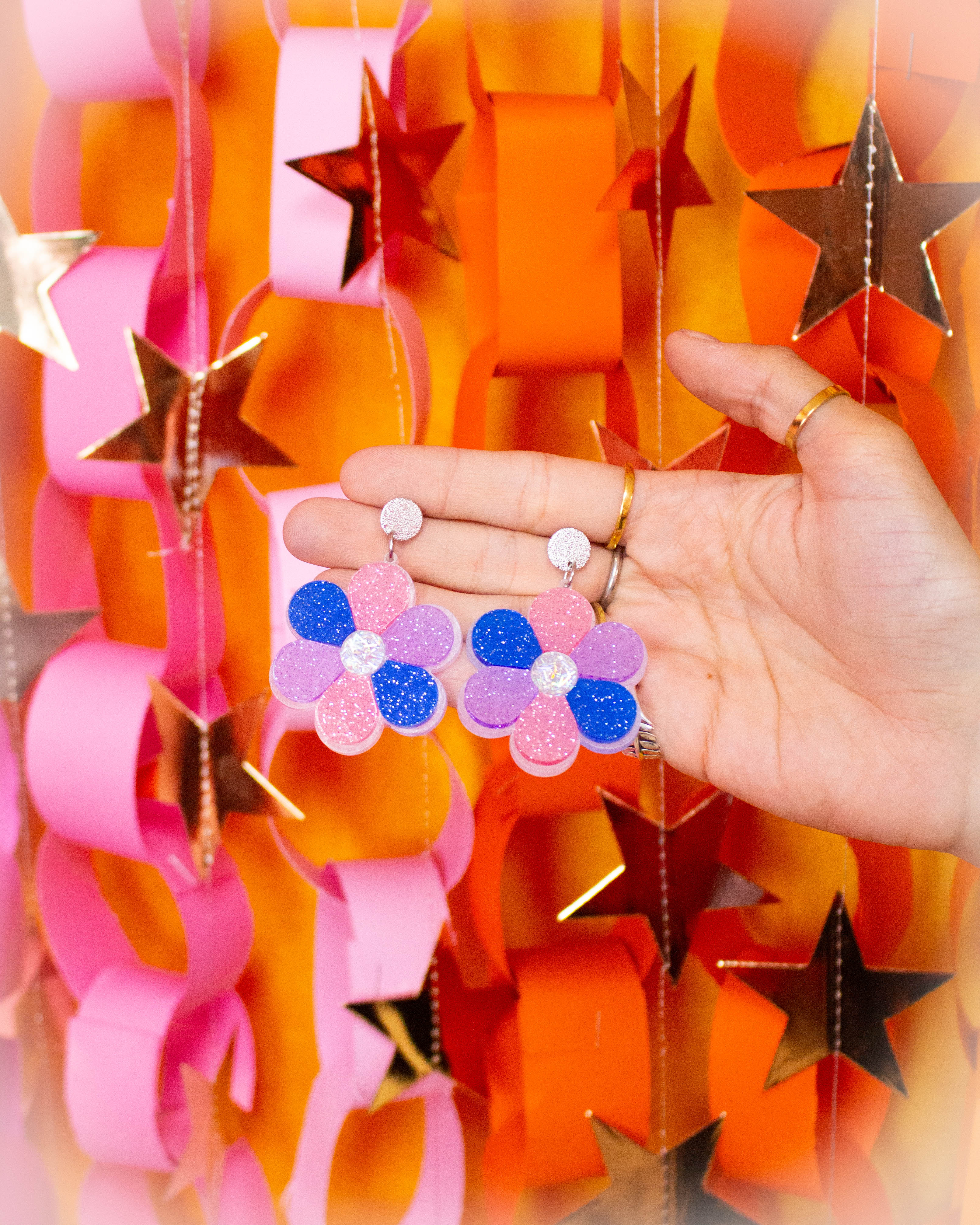 Choosing Flowers for my Lover-Dangle Earrings