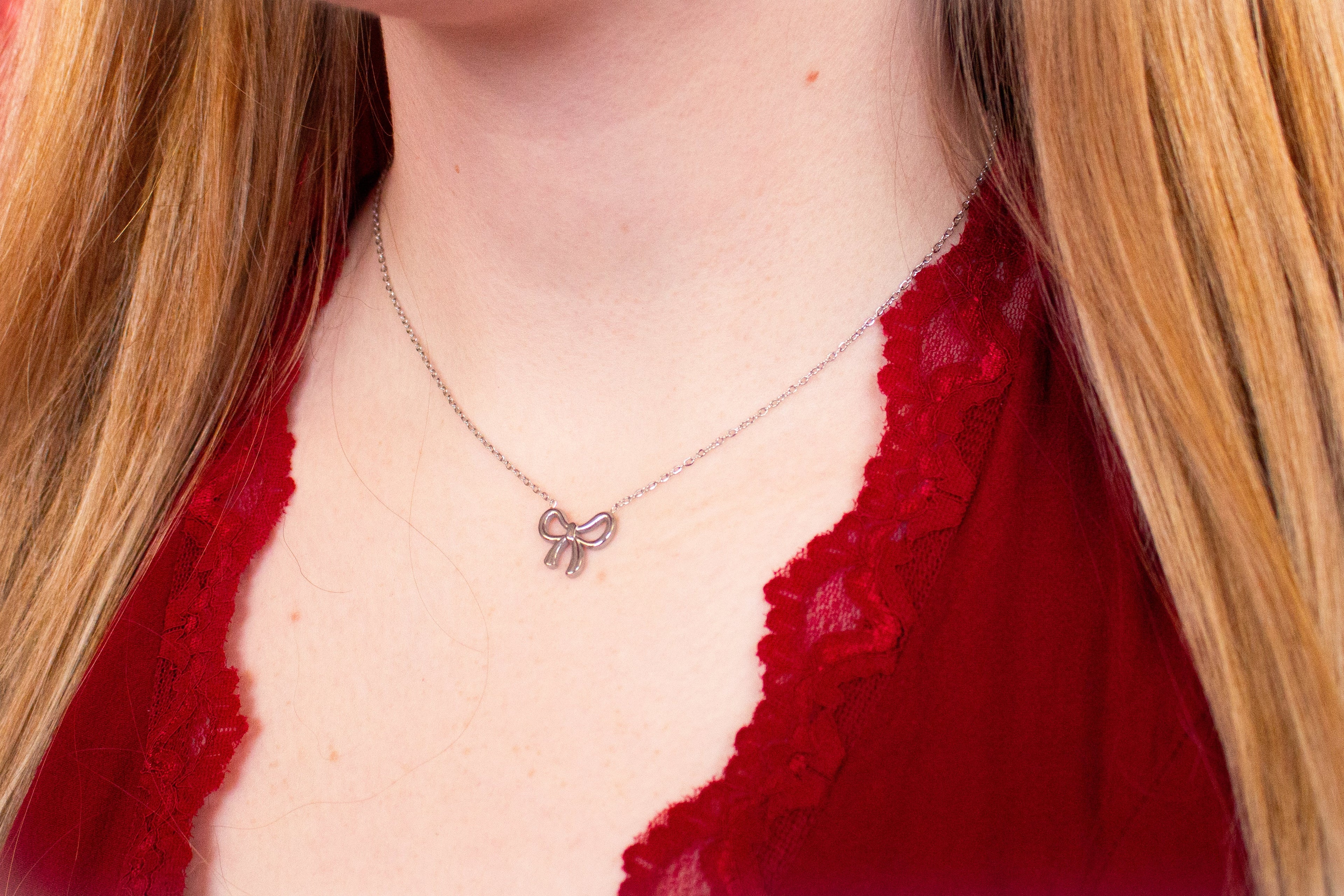 Tied Together Forever-Bow Necklace