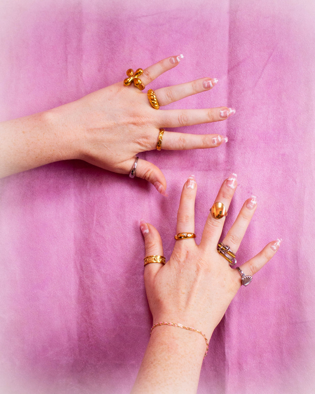 Reaching Out - Scalloped Titanium Ring