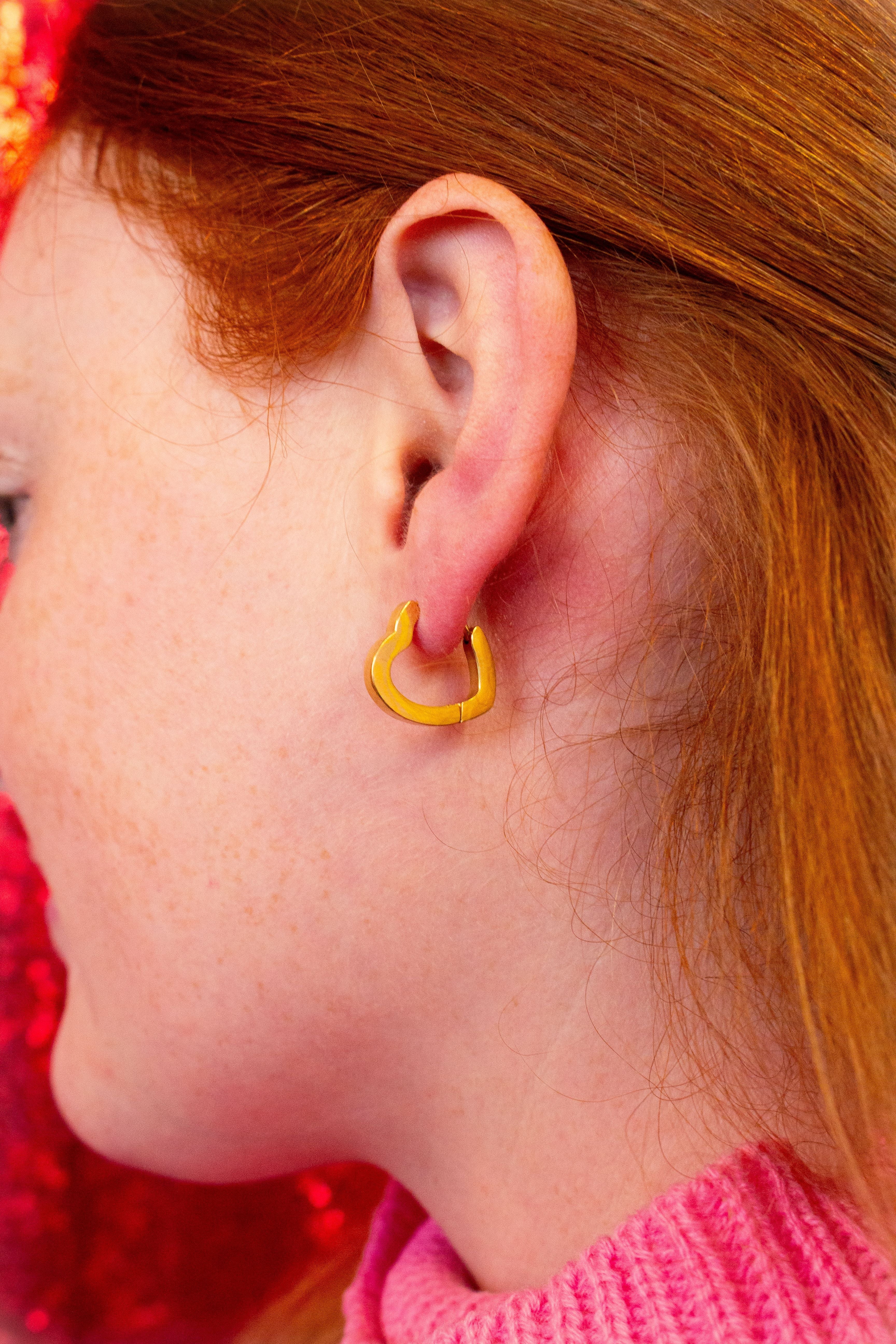 "Can I go Where You Go?" Titanium Heart Hoops