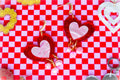 Yours Truly-Heart Pearl Dangle Earrings