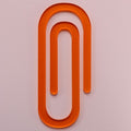 Translucent Orange Jumbo Paper Clip