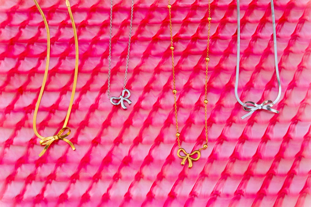 Tied Together Forever-Bow Necklace