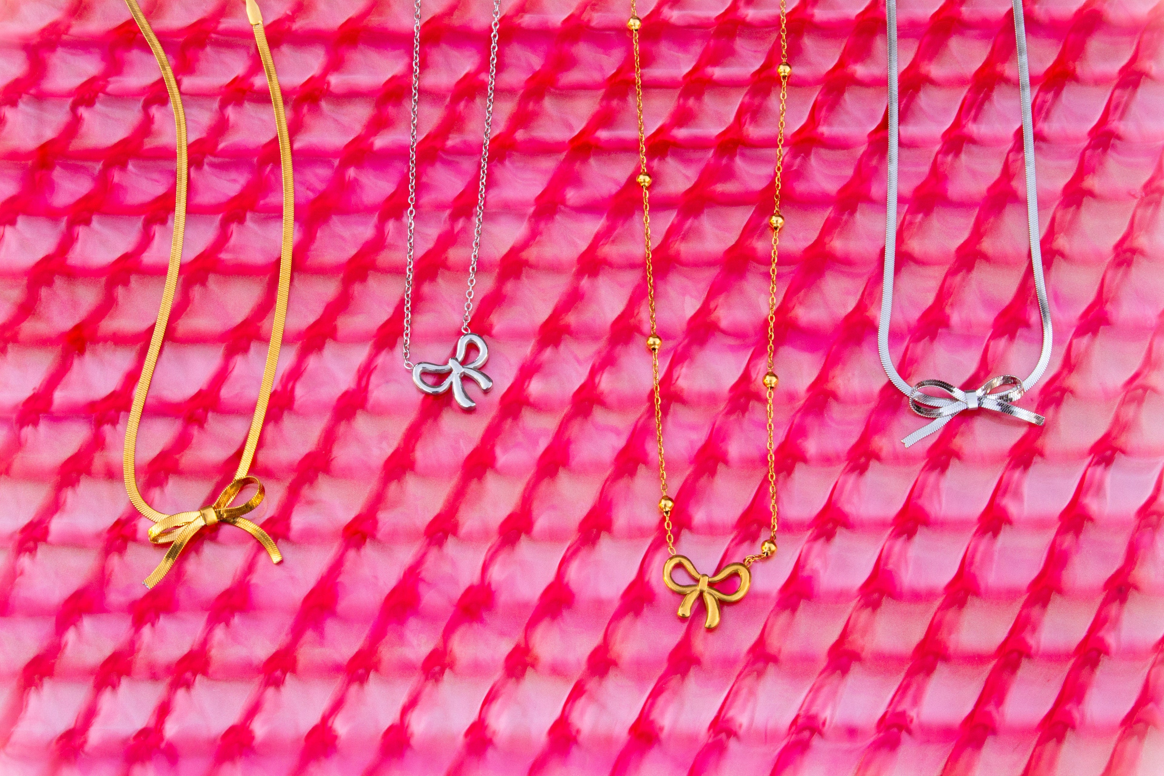 Tied Together Forever-Bow Necklace