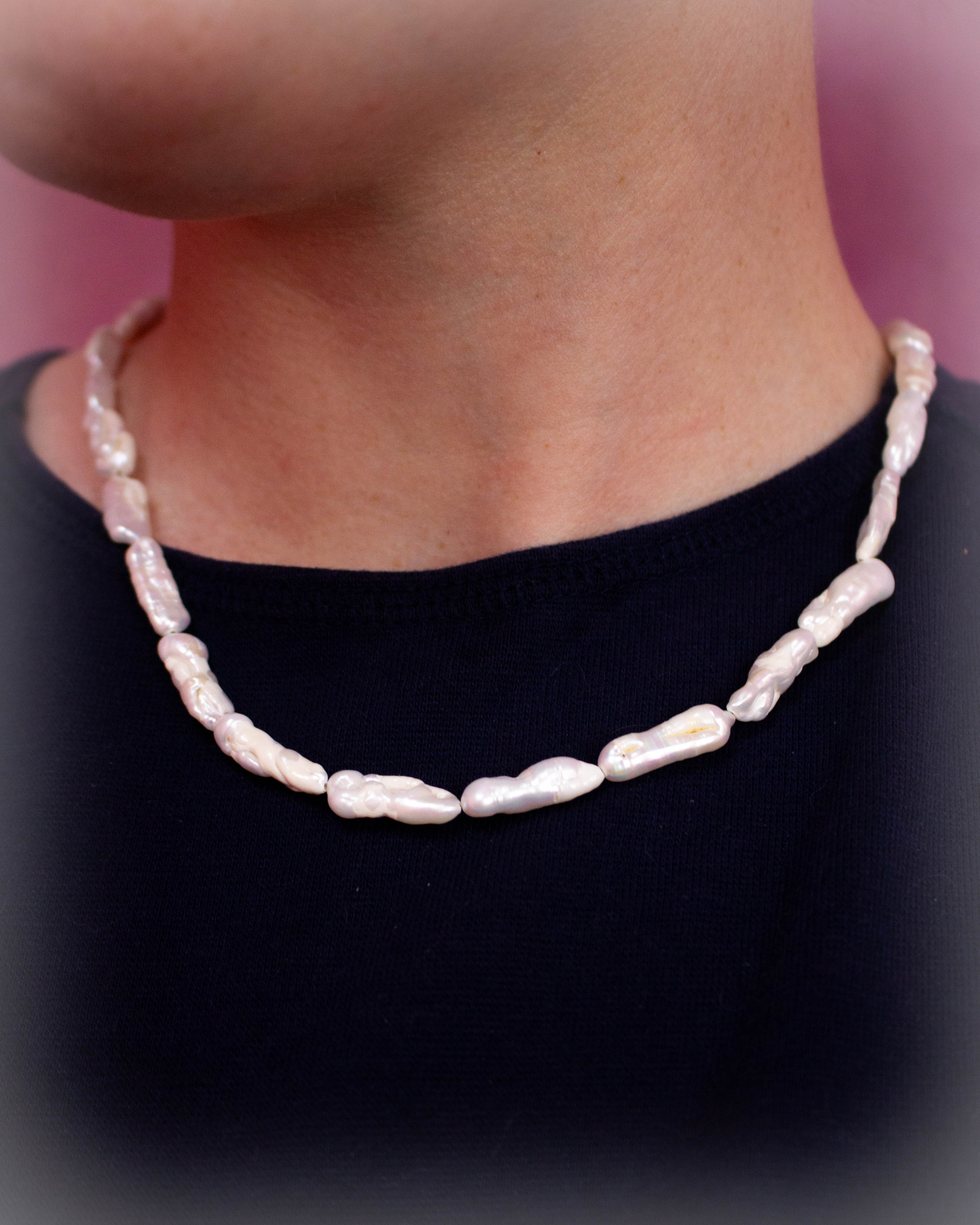 Unique Long Pearl Necklace
