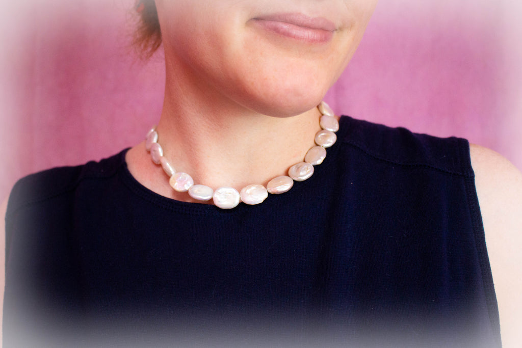 Tide Tokens - Coin Pearl Necklace