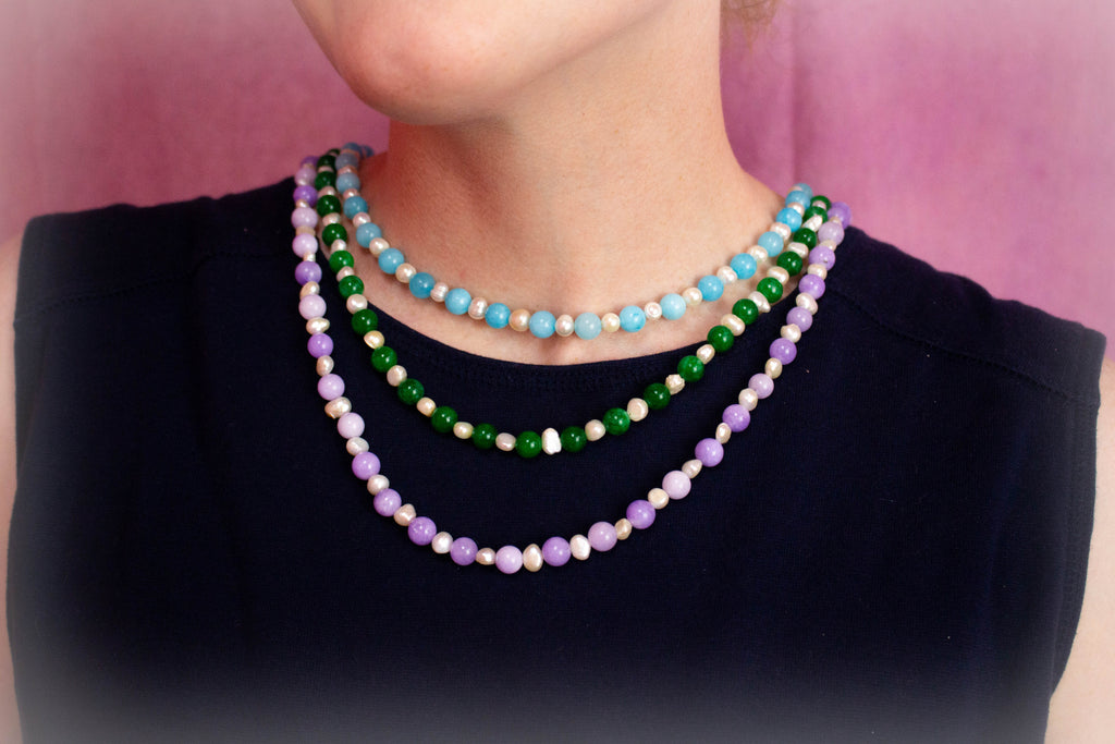 Pearly Pop - Colorful Beaded Pearl Necklaces