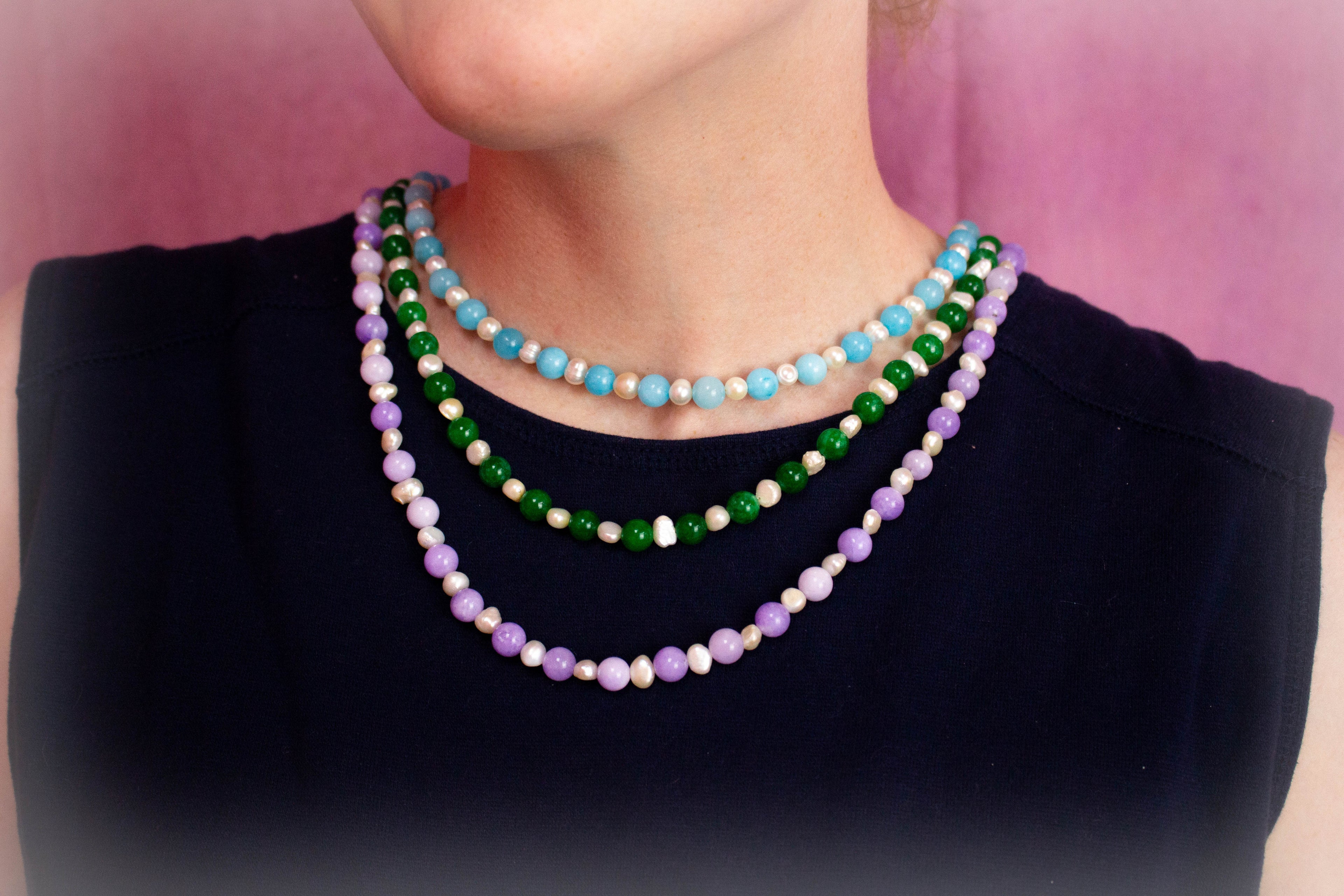 Pearly Pop - Colorful Beaded Pearl Necklaces