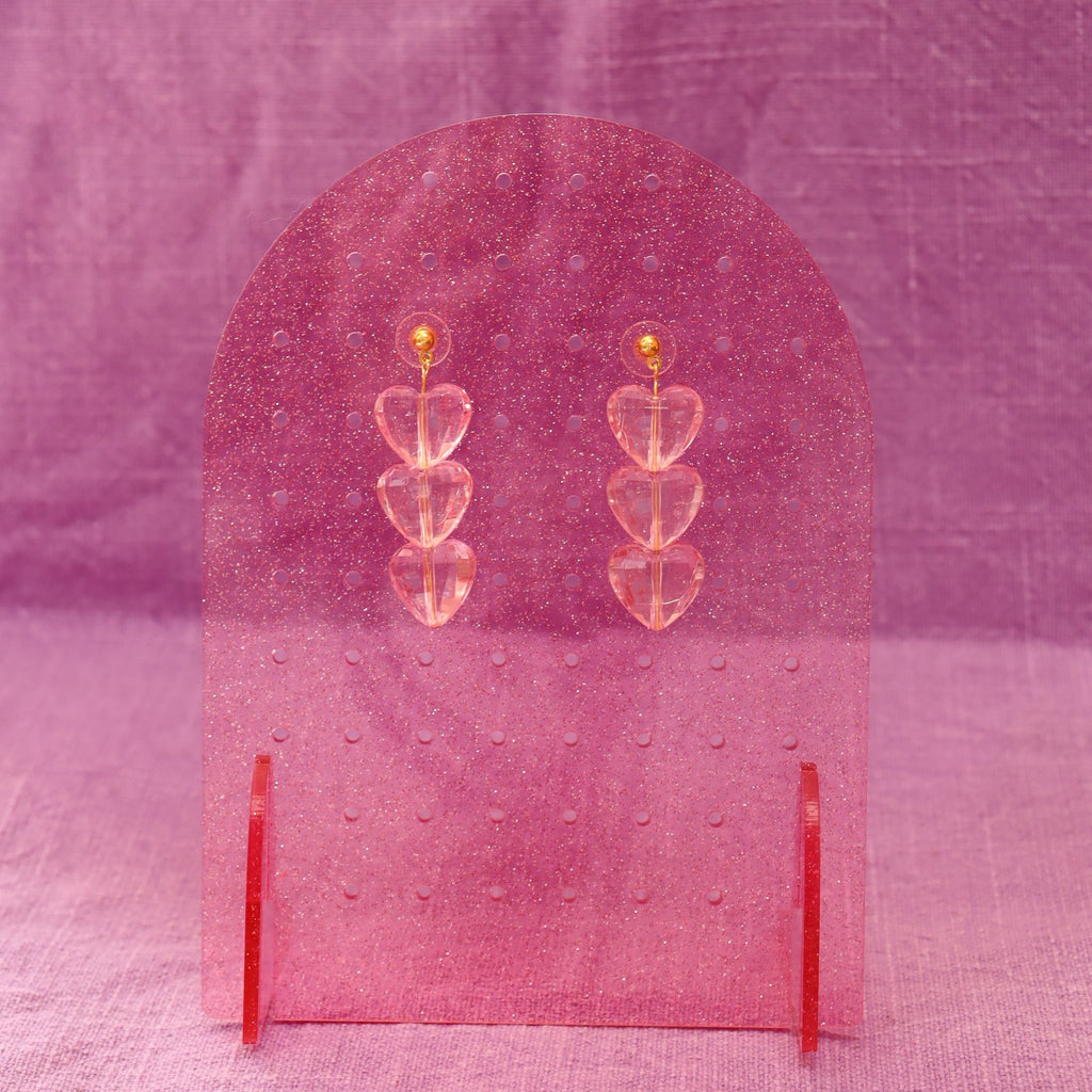 Triple the Love Chunky Heart Earrings