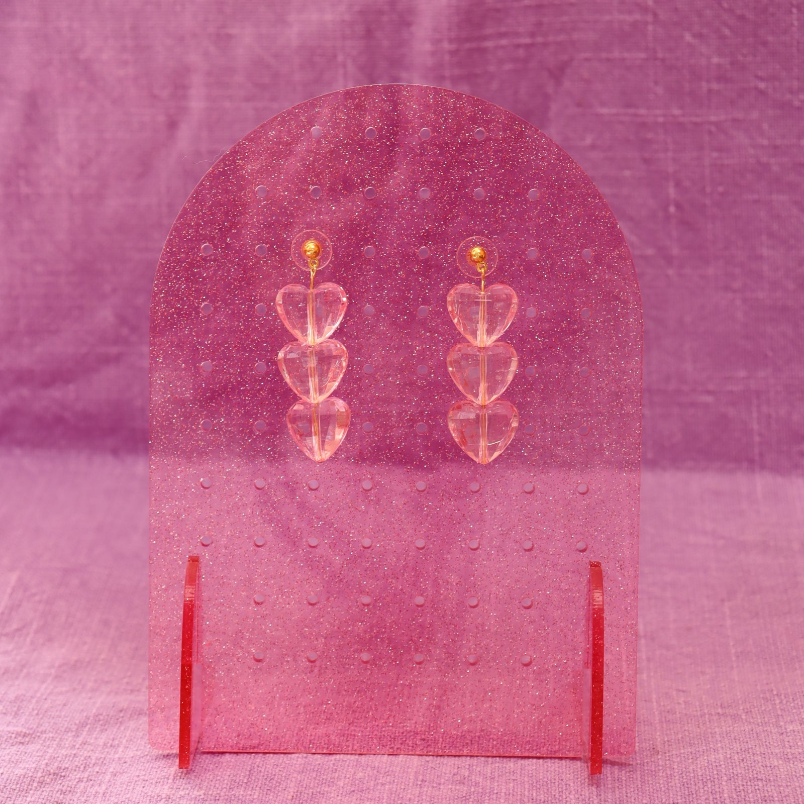 Triple the Love Chunky Heart Earrings