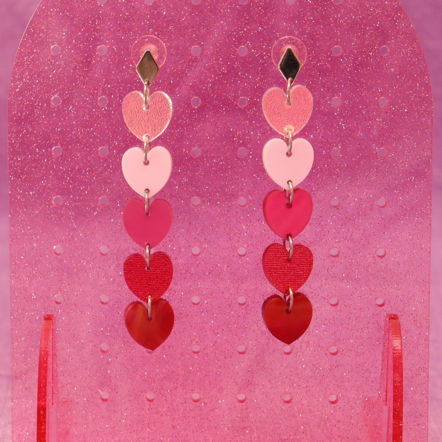 Falling in Love Acrylic Heart Earrings