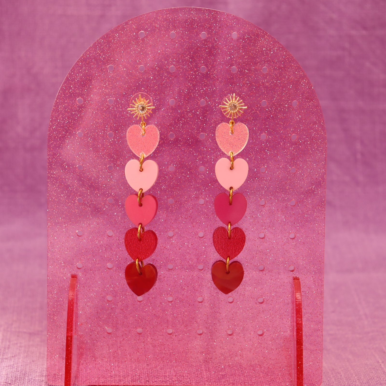 Falling in Love Acrylic Heart Earrings
