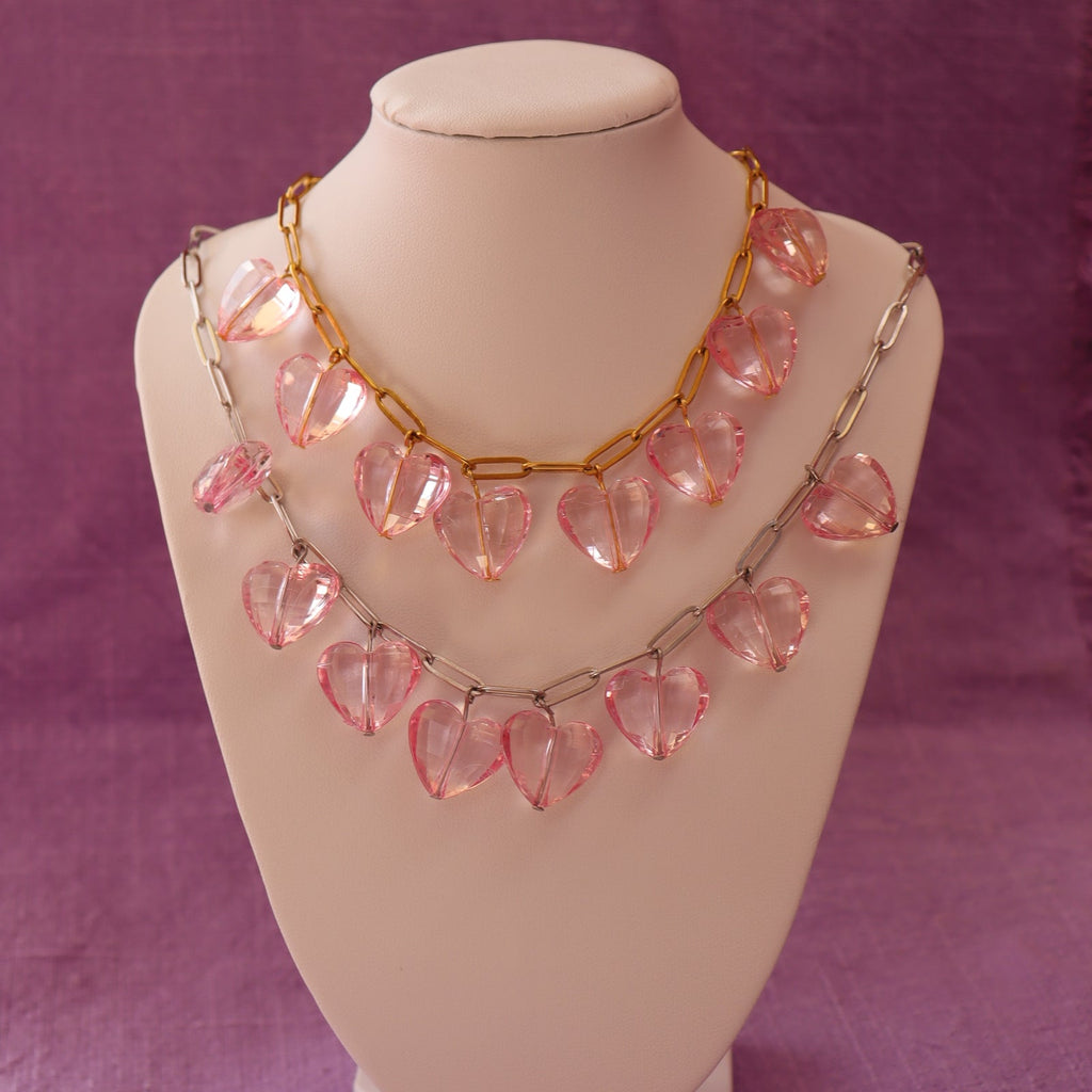 Lover Chunky Heart Statement Titanium Necklace