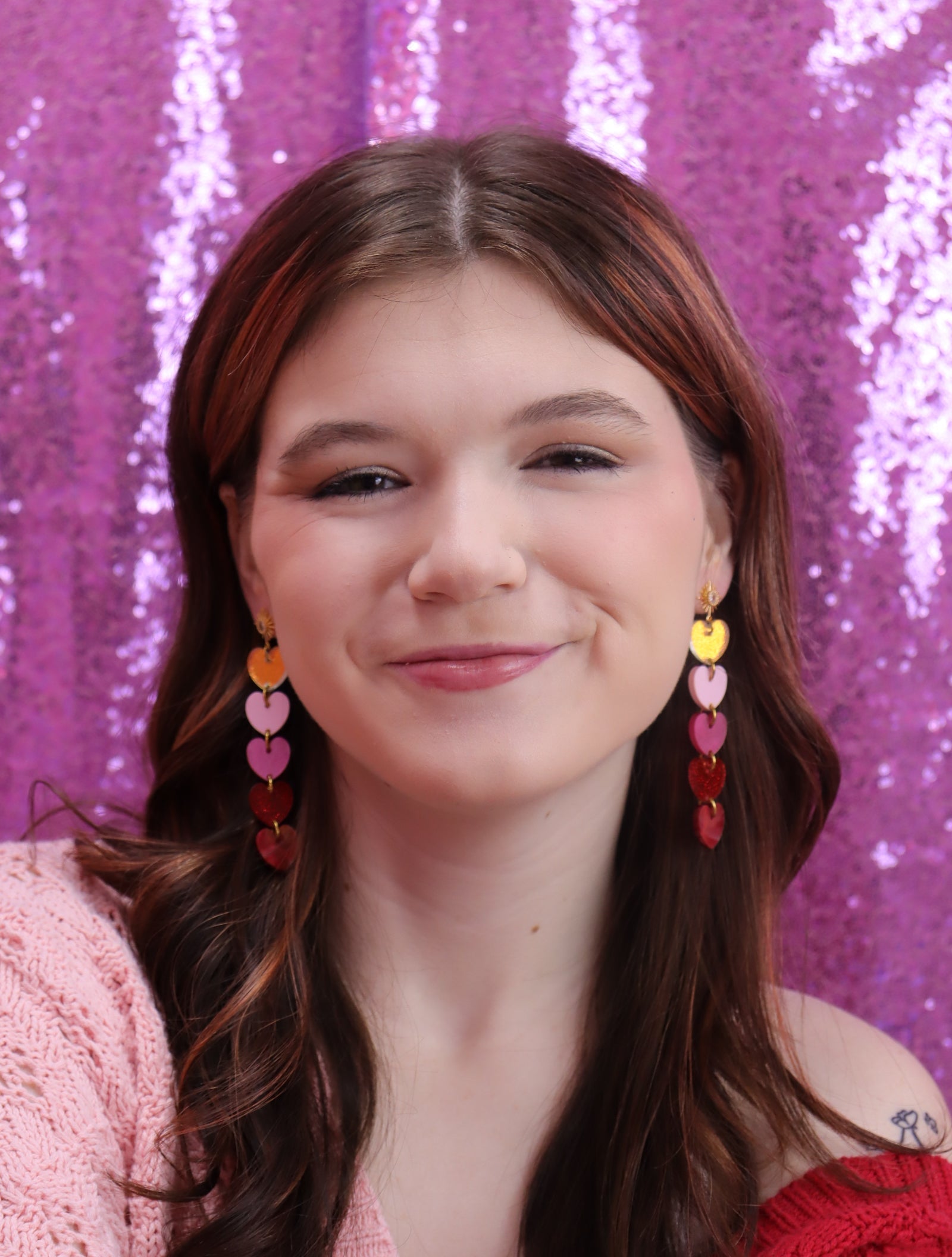 Falling in Love Acrylic Heart Earrings
