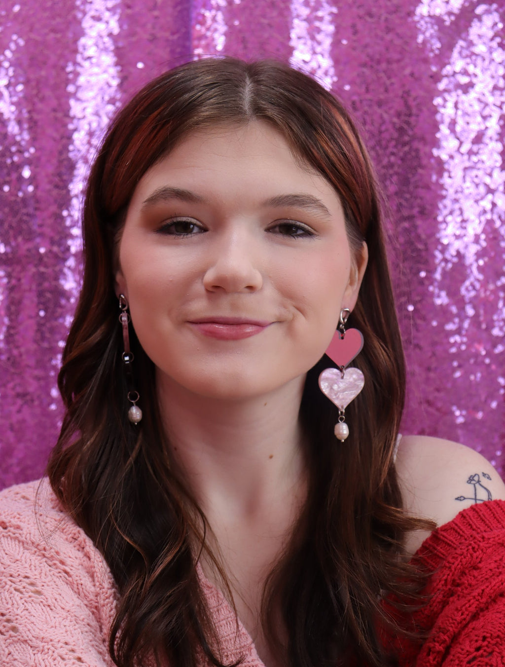 Mismatch Cupid Heart Drop Earrings