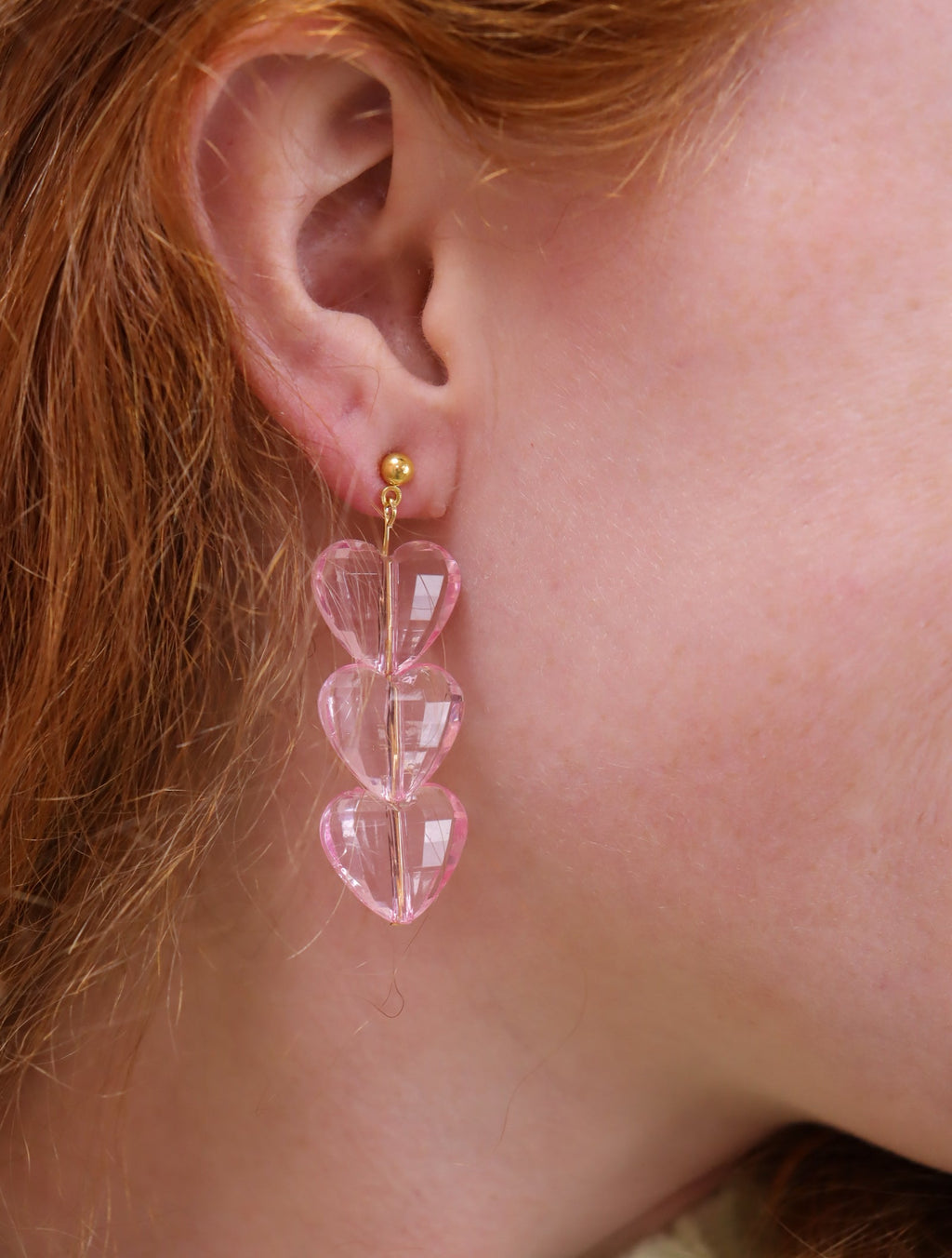 Triple the Love Chunky Heart Earrings