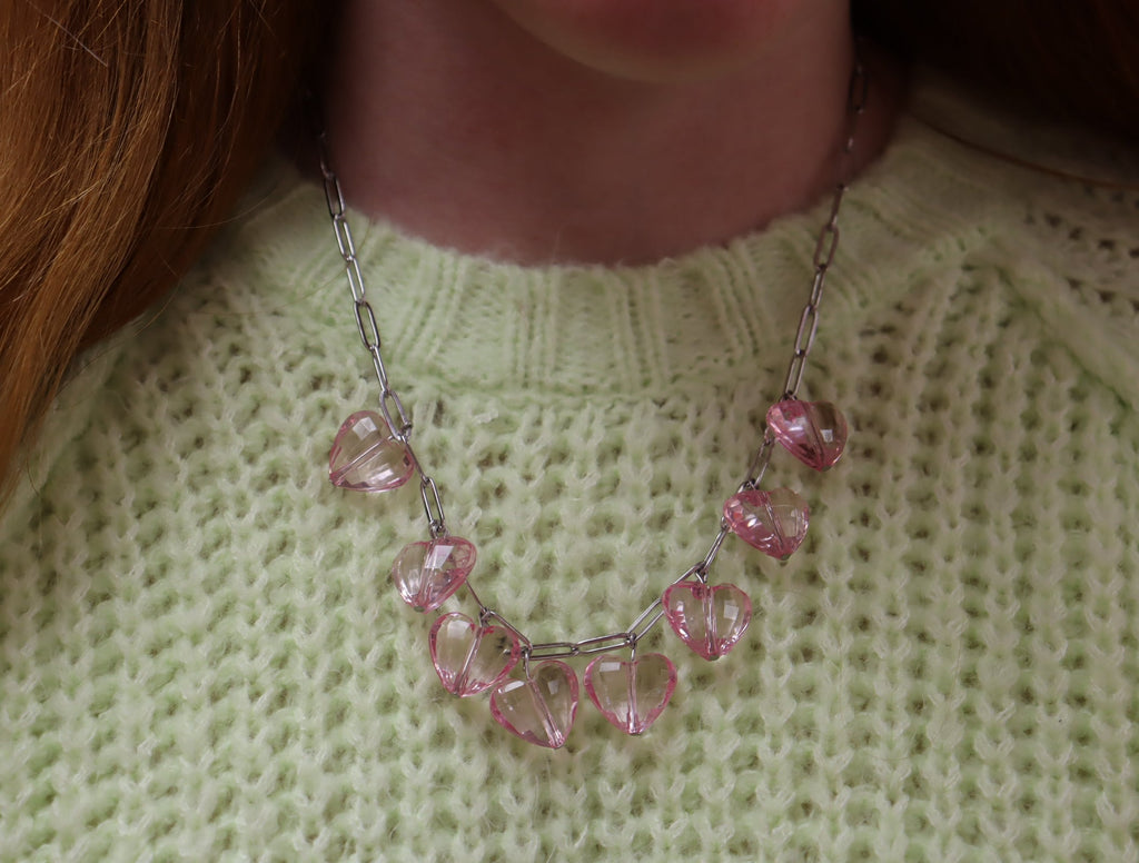 Lover Chunky Heart Statement Titanium Necklace