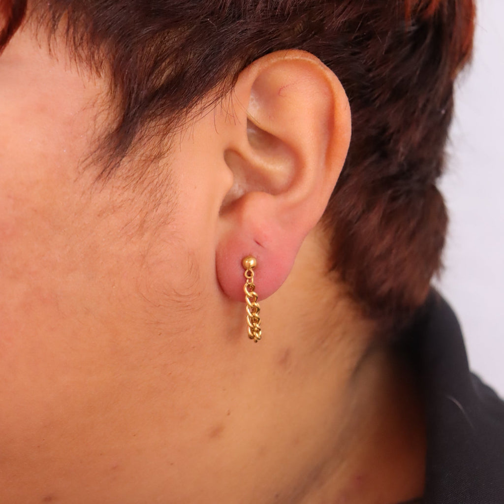 Titanium Looping Ball Stud Earrings