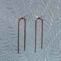 Titanium Tassel Ribbon Earrings
