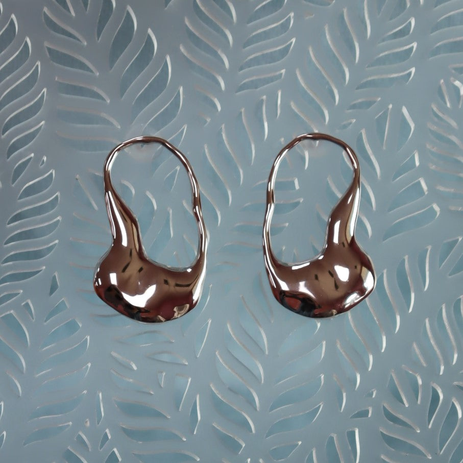 Titanium Organic Waterfall Earrings