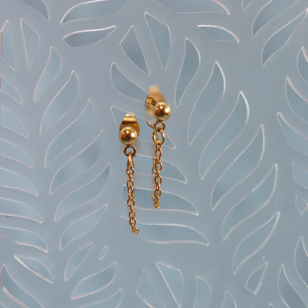 Titanium Looping Ball Stud Earrings