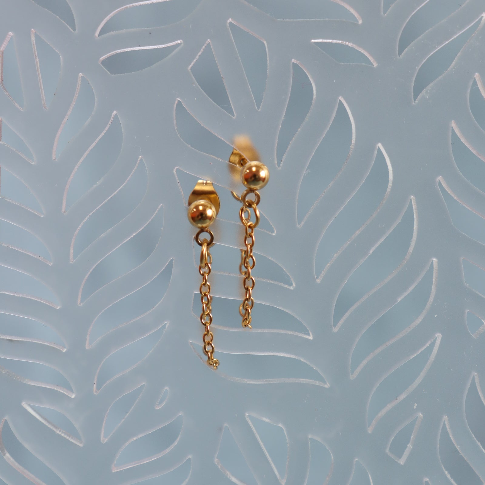 Titanium Looping Ball Stud Earrings