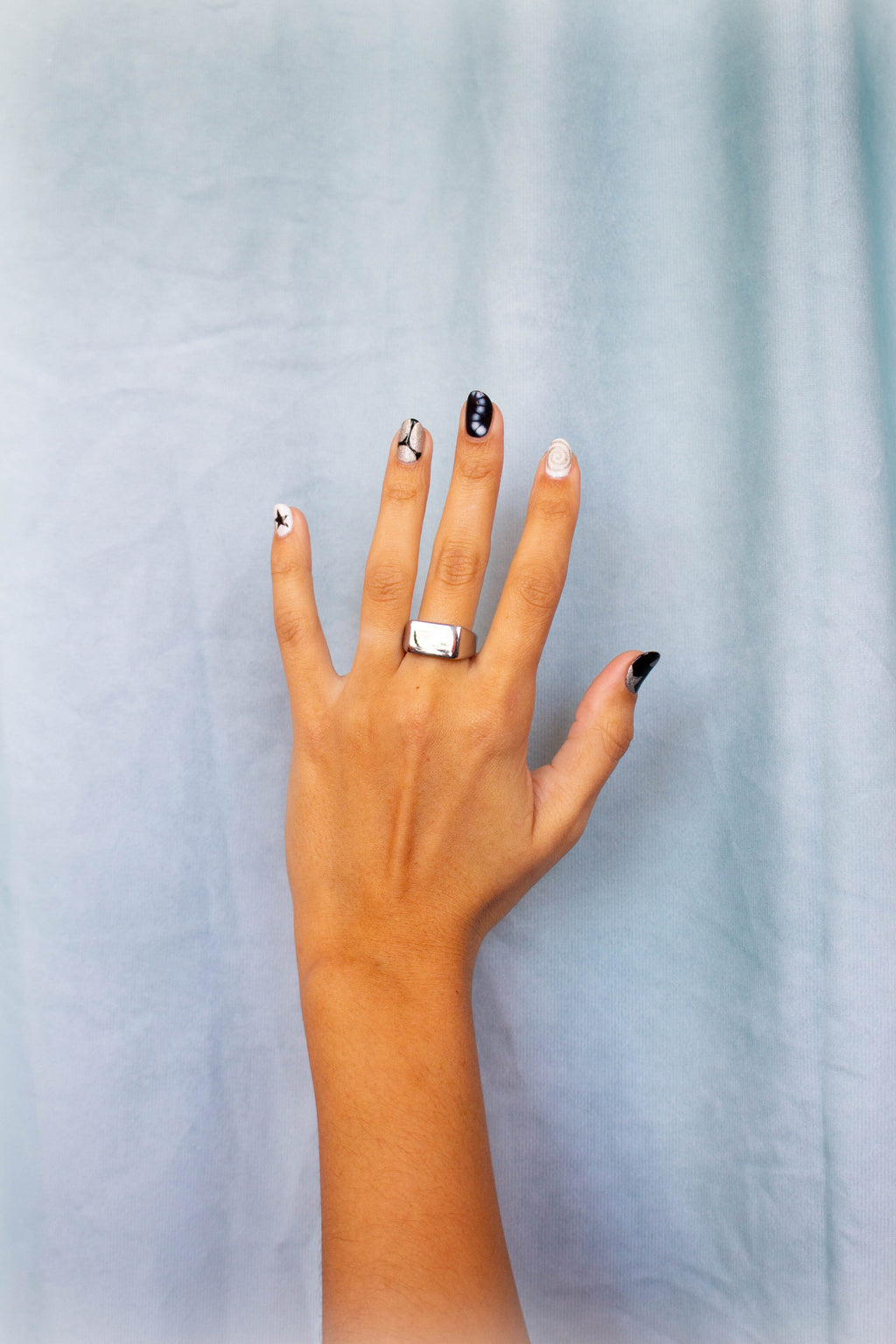 Blocked-Titanium Ring